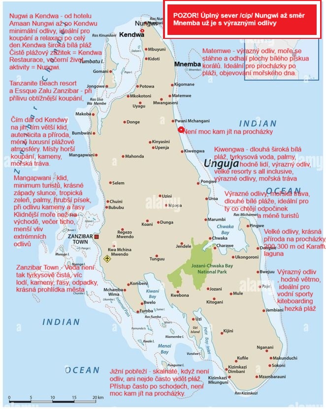 Kam na ostrově Zanzibar